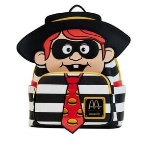 New Loungefly McDonald's Hamburglar Cosplay Mini Backpack Happy Meal Halloween